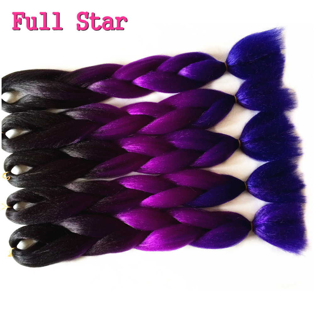 1-10pcs-24quot-100g-Crochet-Braids-Hair-Full-Star-Black-Purple-Blue-Ombre--Braiding-Hair-Jumbo-Braid-32583096455