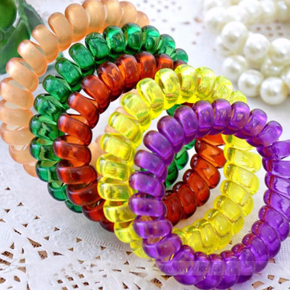 10-PCSlot-Women-Girls-Ladies-Hair-Bands-Black-Colorful-Elastic-Rubber-Telephone-Wire-Style-Hair-Ties-32763573168