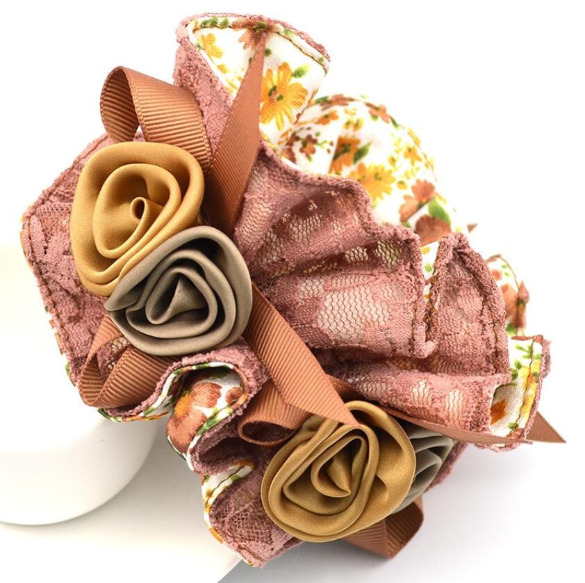 1Piece-Hair-Accessories-for-girl-amp-women-lace-Hair-Rope-Super-Elastic-Headbands-Floral-printed-Pon-32626944763