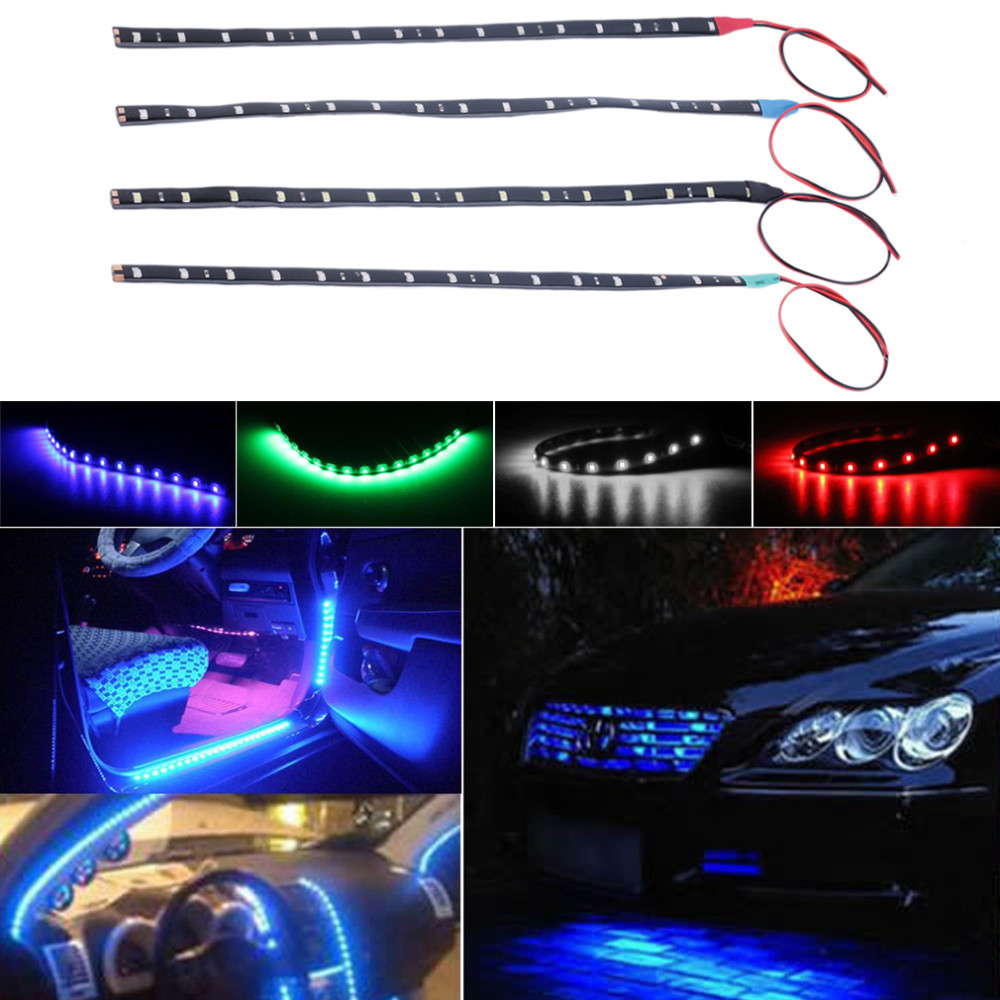 1pcs10pcs-Waterproof-15-LED-30cm-Car-Styling-super-waterproof-flexible-Car-Light-Daytime-Running-Lig-32583919347