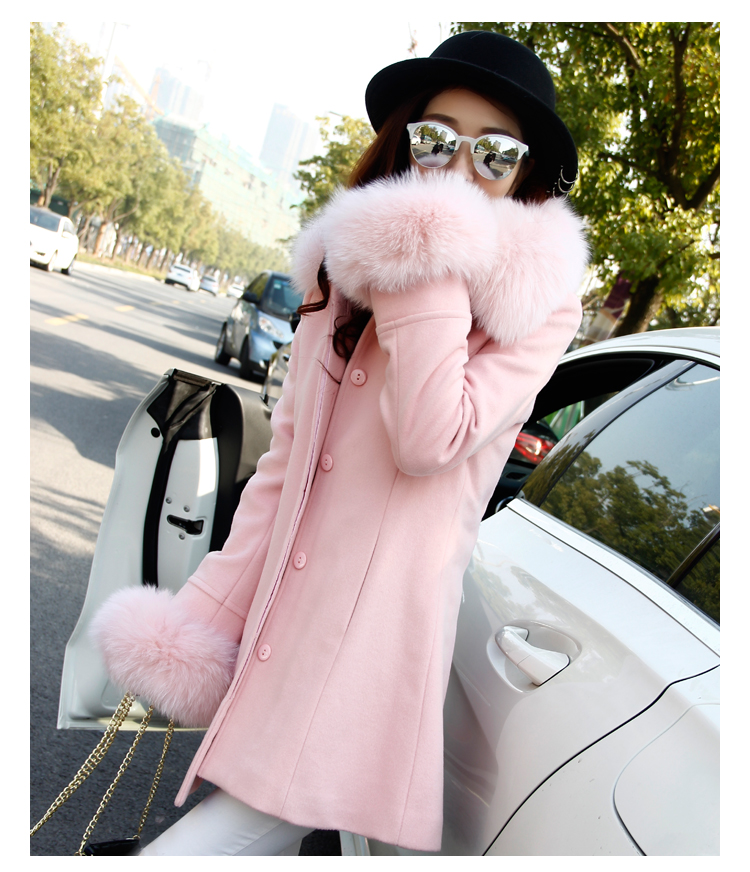 2015-Winter-light-pink-blue-fox-fur-collar-wool-coat-thicker-coat-female-dark-button-wool-twill-soli-32489900898