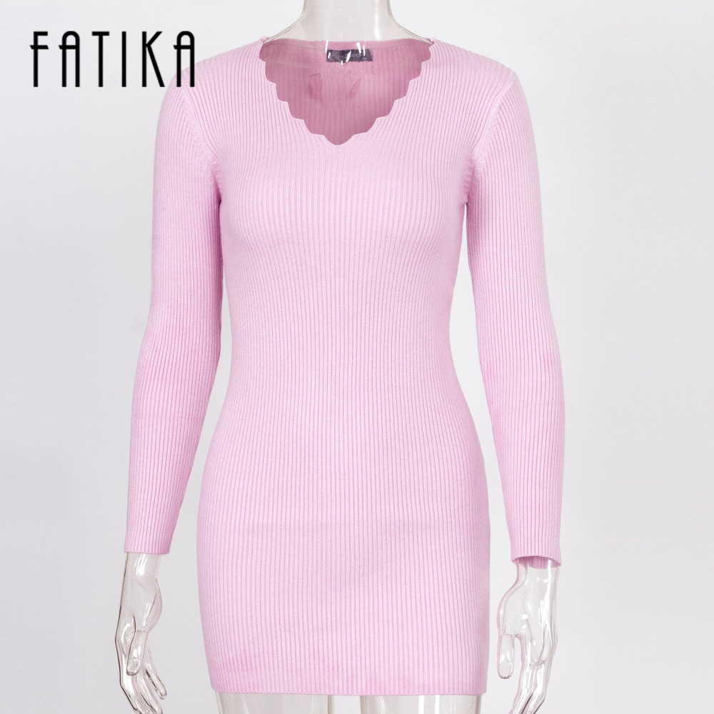 2016-Fashion-Women39s-Dress-Autumn-Winter-Long-Sweater-Dresses-Black-V-Neck-Long-Sleeve-Knitted-Dres-32714751581