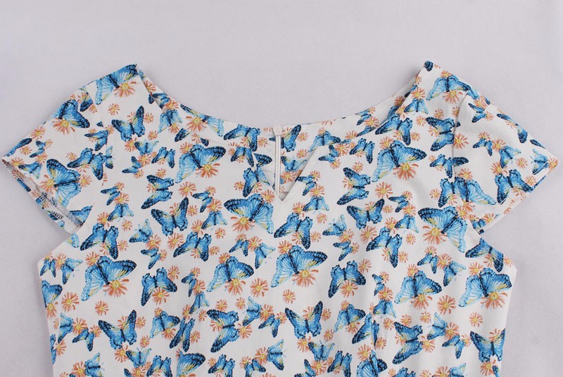 2016-Pin-Up-Vestidos-S-4XL-Plus-Size-Women-Autumn-Short-Sleeve-Retro-Casual-Party-Robe-Flower-floral-32735966935