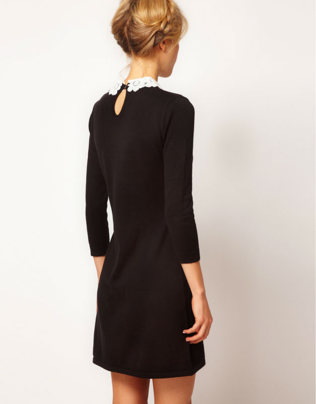 2016-Spring-Women-Brand-Carved-Flowers-Lace-White-Peter-pan-Collar-Knit-Cotton-Black-Dress-Slim-Vint-933415729
