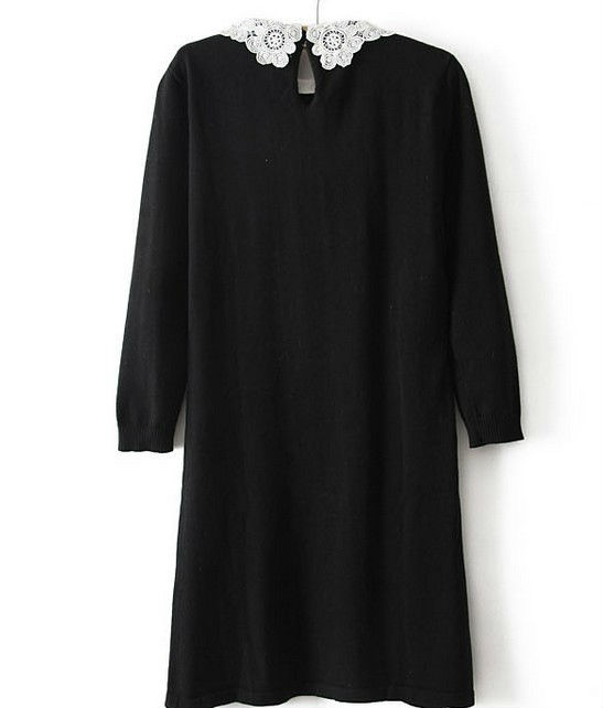 2016-Spring-Women-Brand-Carved-Flowers-Lace-White-Peter-pan-Collar-Knit-Cotton-Black-Dress-Slim-Vint-933415729