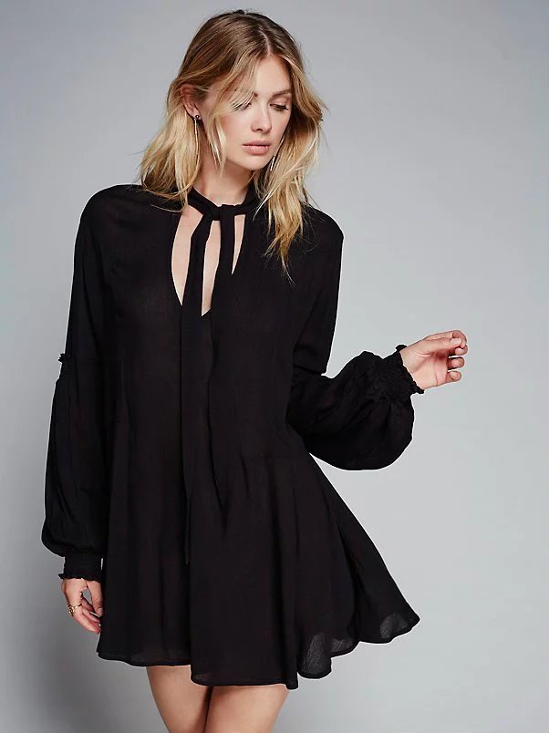 2016-new-women39s-clothing-dress-lantern-sleeve-elegant-mini-dresses-pleated-sweet-boho-style-short--32747175192