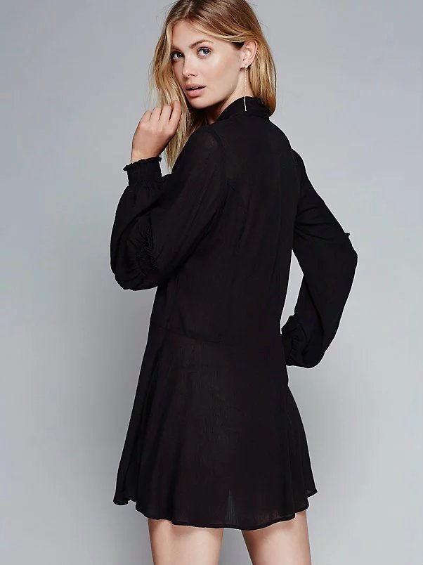 2016-new-women39s-clothing-dress-lantern-sleeve-elegant-mini-dresses-pleated-sweet-boho-style-short--32747175192