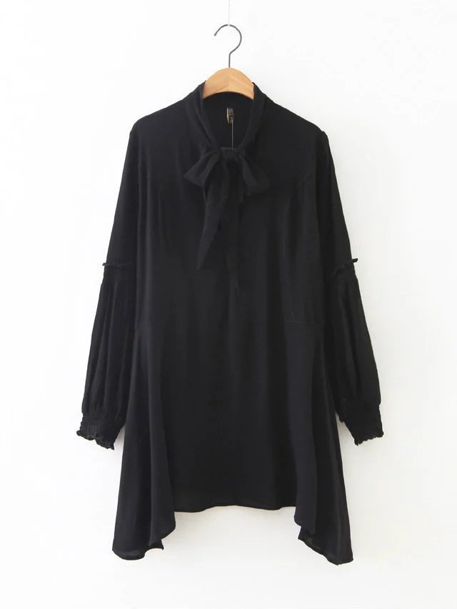 2016-new-women39s-clothing-dress-lantern-sleeve-elegant-mini-dresses-pleated-sweet-boho-style-short--32747175192