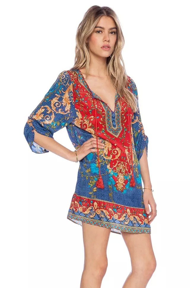 2016-summer-boho-style-ethnic-new-retro-Totem-Paisley-floral-print-half-sleeve-causal-dress-blue-and-32339094412