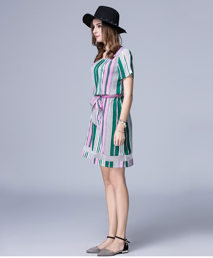 2016-summer-style-professional-plus-sizes-women39s-dress-high-quality-fashion-stripe-lacing-waist-dr-32685595679
