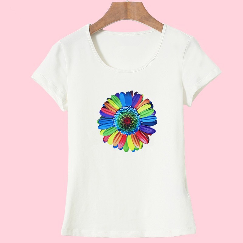 2017-Brand-Summer-New-Sunflower-Printed-Women-T-Shirt-Cotton-Short-Sleeve-tshirts-O-neck-Fashion-loo-32687708443
