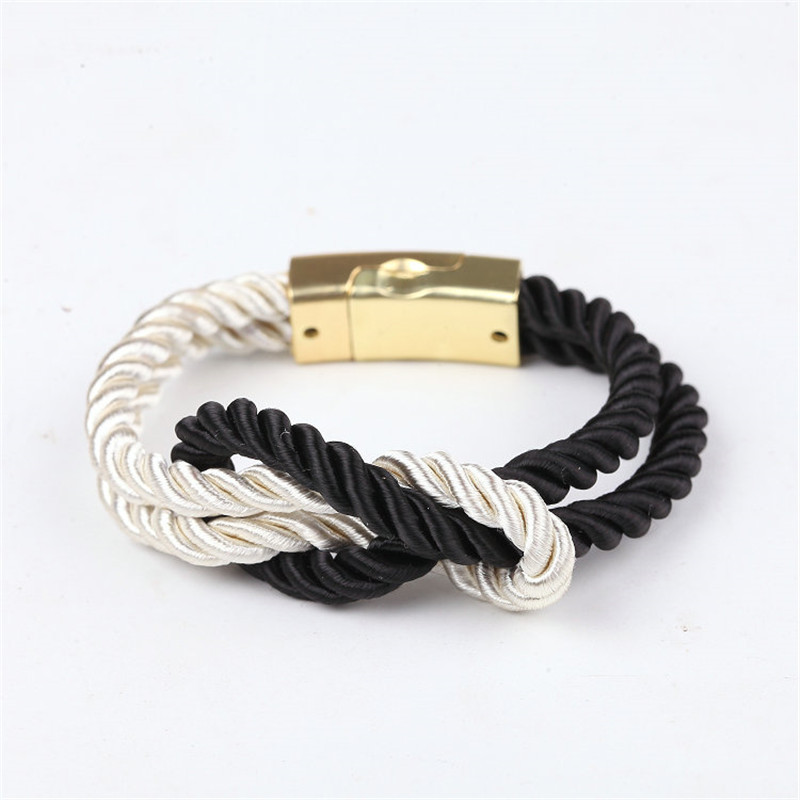 2017-Hot-Fashion-Bracelets-Braided-Rope-Chain-With-a-Magnetic-Clasp-With-Bow-Charm-of-Leather-Men-an-32720159670