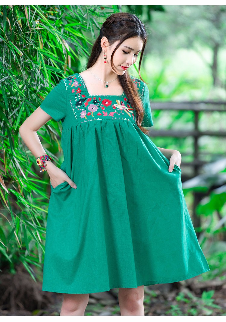 2017-Plus-size-women-clothing-female-ethnic-vintage-boho-square-collar-short-sleeve-embroidery-dress-32679085282