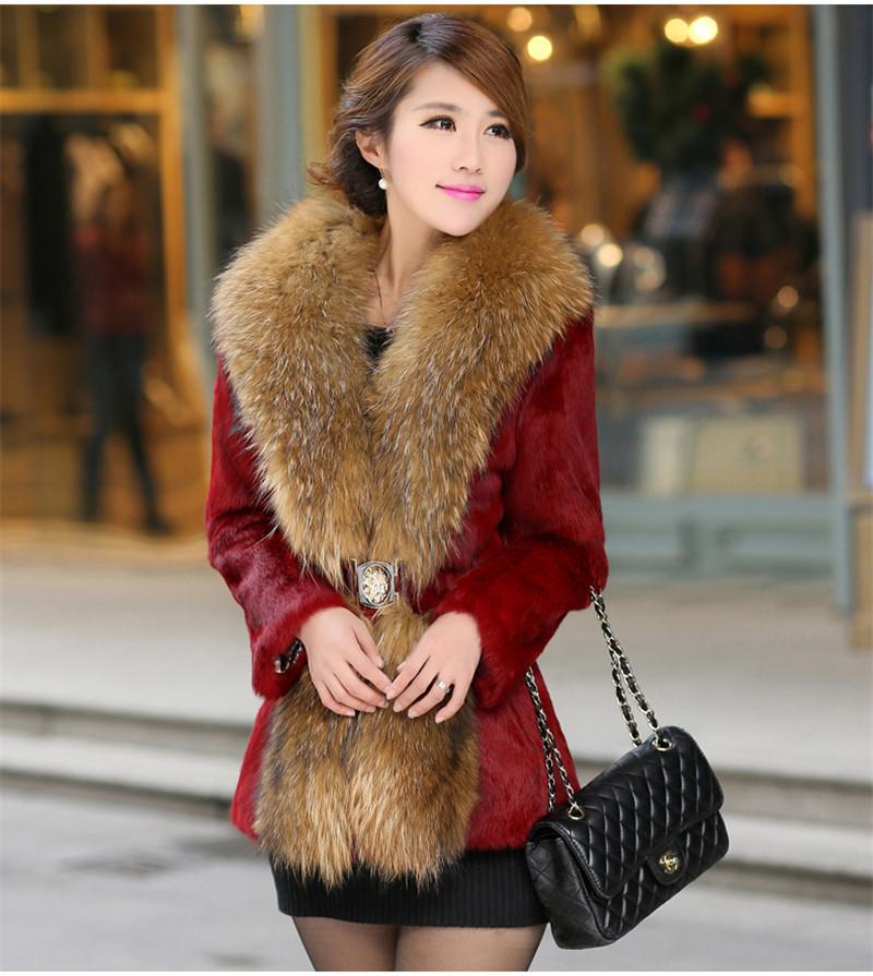 2017-Popular-large-raccoon-fur-collar-Slim-Leather-grass-Rex-wool-coat-and-long-sections-dignified-a-32776117229
