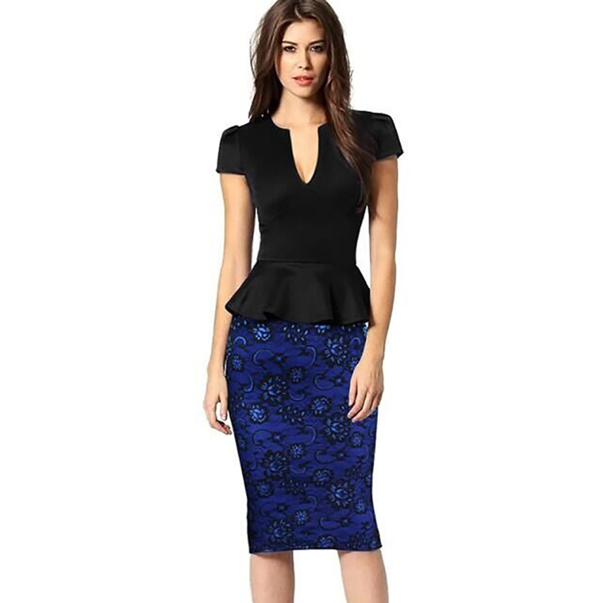 2017-Summer-Elegant-Women-Business-Dress-Fake-two-pieces-Contrast-Color-Patchwork-Bodycon-Sheath-Pen-32703340414