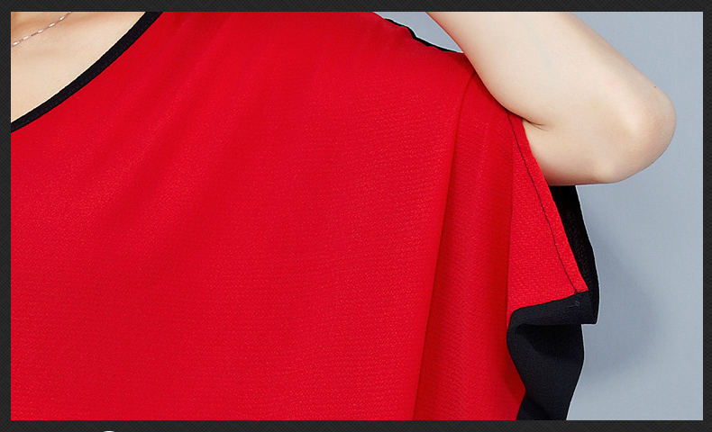 2017-Summer-Plus-size-Women-Clothing-Fashion-Loose-Casual-Straight-V-neck-Batwing-sleeve-Patchwork-B-32698531401