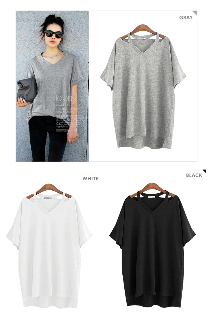 2017-Summer-Plus-size-XL--5XL-Cotton-Off-Shoulder-Women-T-shirt-V-Neck-Sexy-Casual-Loose-Tops-Ladies-32704128607