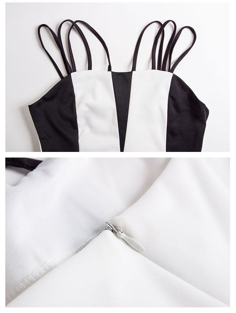 2017-Summer-Silm-Sexy-White-Patchwork-Sleeveless-Three-Spaghetti-Strap-Casual-Mini-Dress-Work-Ruffle-32789054114