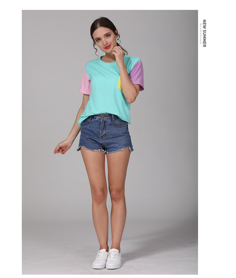 2017-Summer-Style-Fashion-Women-Harajuku-Patchwork-T-Shirts-Kawaii-Casual-Cotton-Spell-Color-Patchwo-32689316533