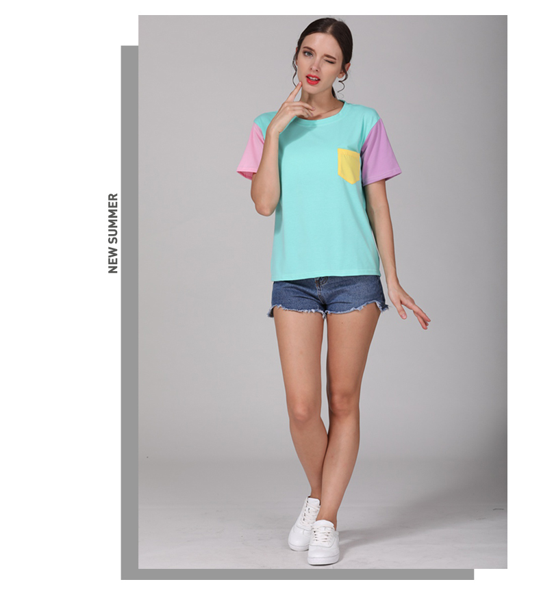 2017-Summer-Style-Fashion-Women-Harajuku-Patchwork-T-Shirts-Kawaii-Casual-Cotton-Spell-Color-Patchwo-32689316533