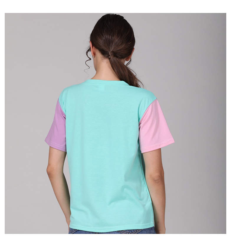 2017-Summer-Style-Fashion-Women-Harajuku-Patchwork-T-Shirts-Kawaii-Casual-Cotton-Spell-Color-Patchwo-32689316533