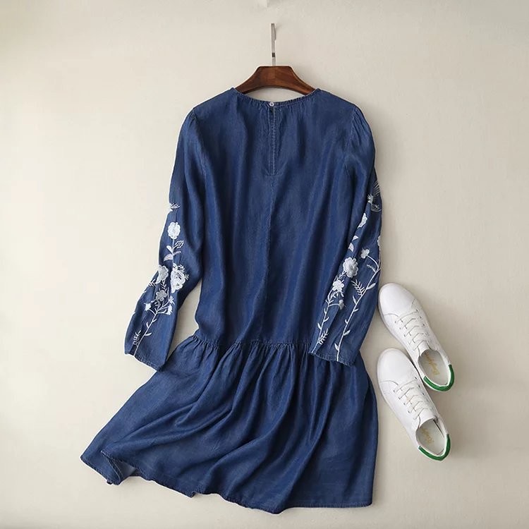 2017-Women-Floral-Embroidered-Tencel-Denim-Dress-O-Neck-Long-Sleeve-Casual-Summer-Dress-brand-vestid-32794676950