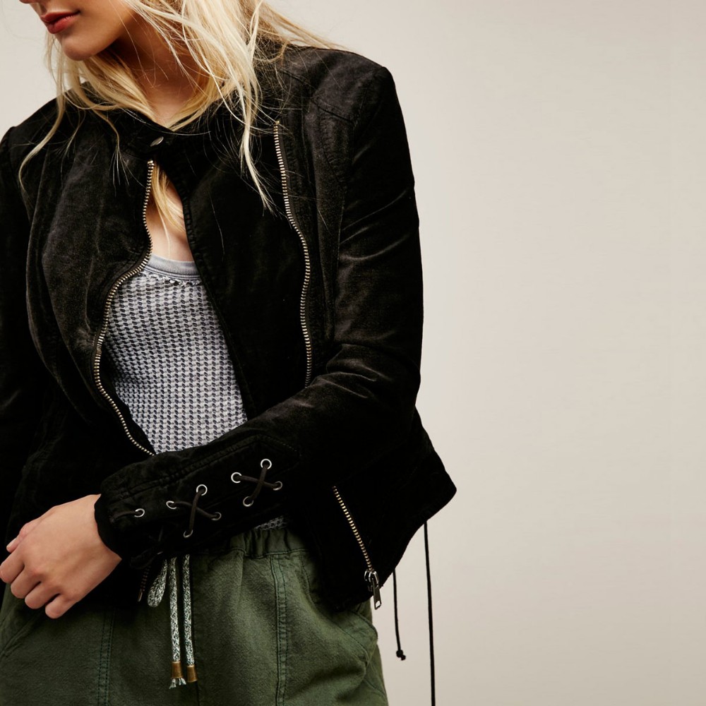 2017-women39s-fashion-basic-jackets-hot-sale-velour-jackets-black-solid-color-regular-coats-zipper-s-32789199430