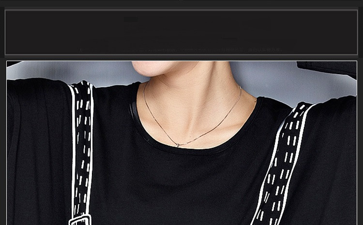 2018-European-Style-Women-Fashion-Mini-Dress-Braces-Pattern-Black-Irregular-One-Piece-T-Shirt-Dress--32708284834