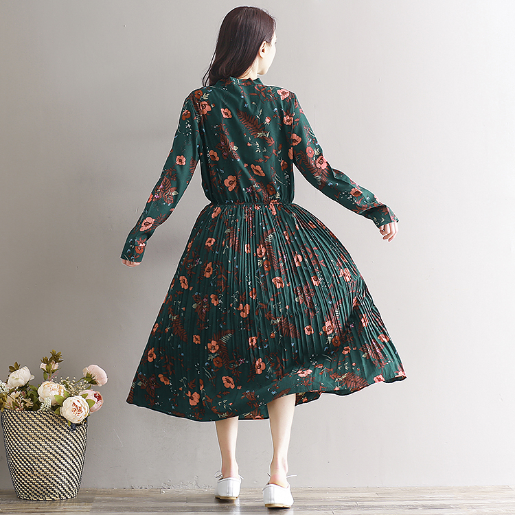 2018-Japanese-Chiffon-Green-Tunic-Mori-Girl-Long-Dress-Women-Floral-Pleated-Plus-Size-Maxi-Party-Dre-32762469694