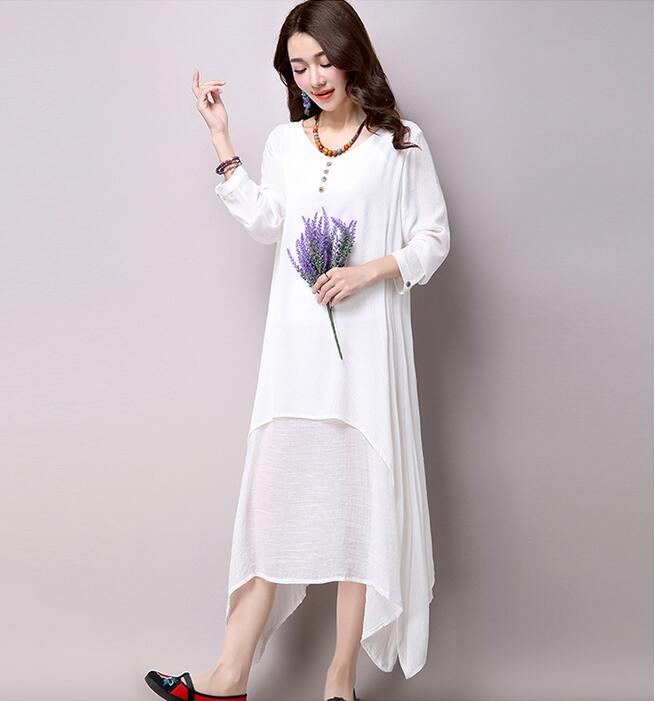 2018-Spring-Autumn-Vintage-Cotton-Linen-Women-Dress-Loose-large-size-Office-Dress-Vestidos-Elbise-Dr-32742749933