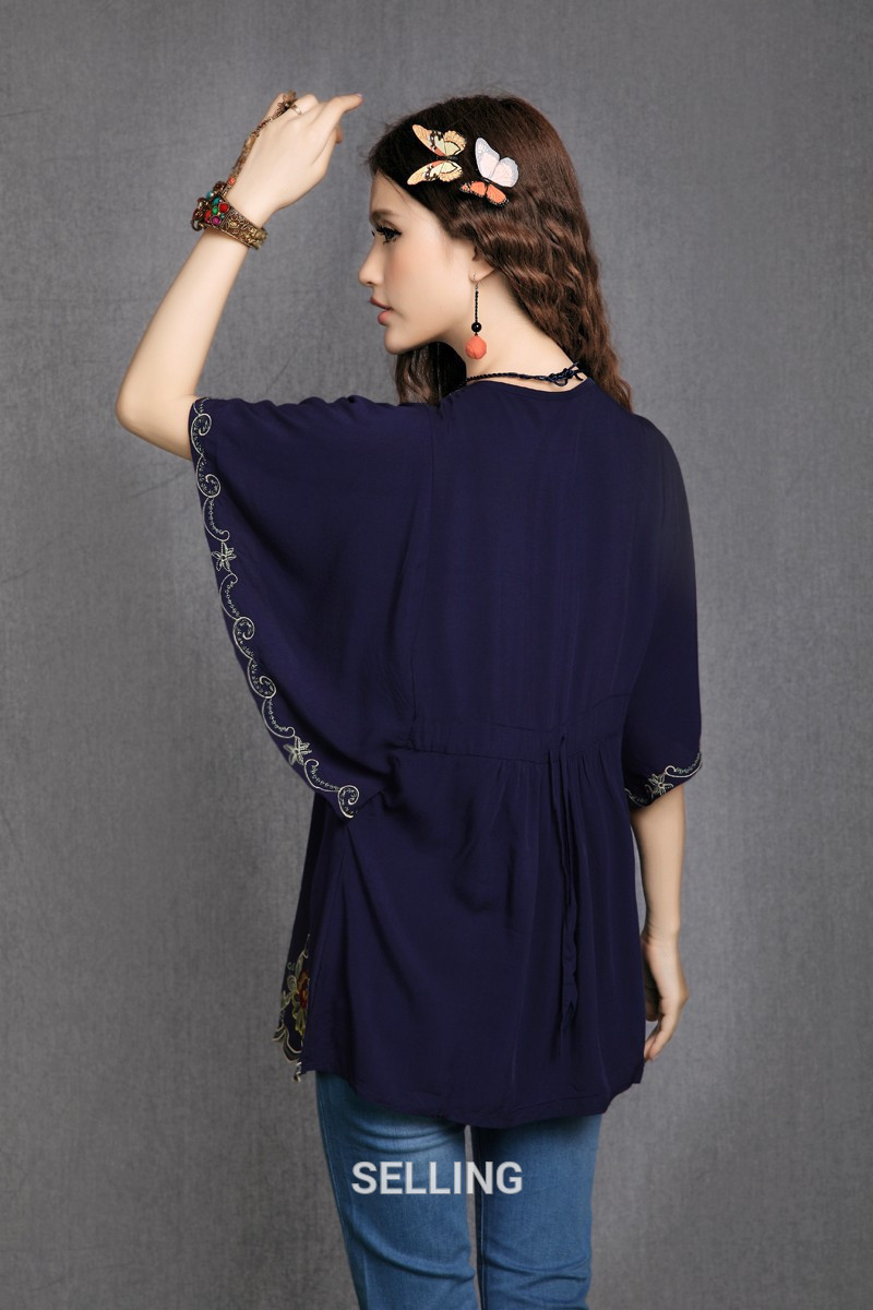 2018-Women-Cotton-Tops-Blouse-Tunic-Vestidos-Vintage-Mexican-Ethnic-Floral-Embroidery-Mini-Dresses-L-32318677571