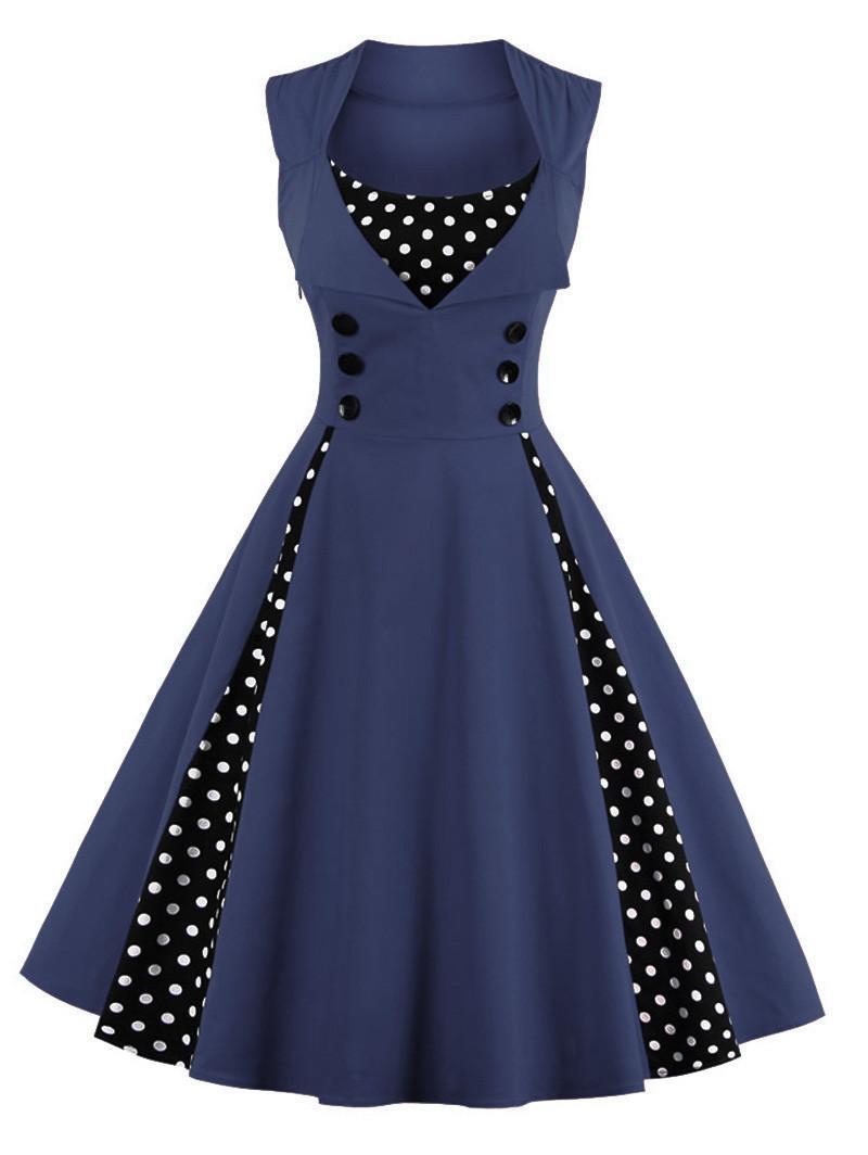 2018-Women-Dress-Summer-Robe-Vintage-Dress-Sleeveless-Slim-Rockabilly-Dot-Swing-Summer-female-Dresse-32776295512