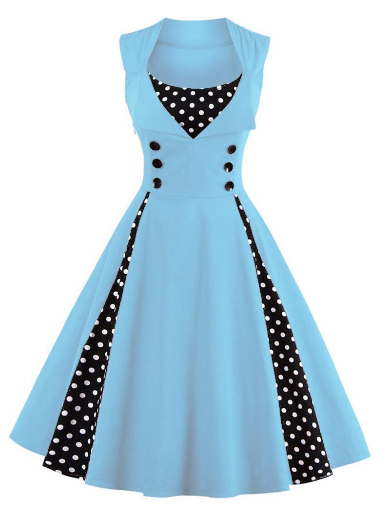 2018-Women-Dress-Summer-Robe-Vintage-Dress-Sleeveless-Slim-Rockabilly-Dot-Swing-Summer-female-Dresse-32776295512