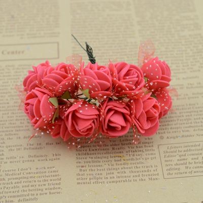 25CM-Diameter12pcslothead-Multicolor-PE-Rose-Foam-Mini-artificial-silk-Flowers-Bouquet-Solid-Colorwe-32647330968