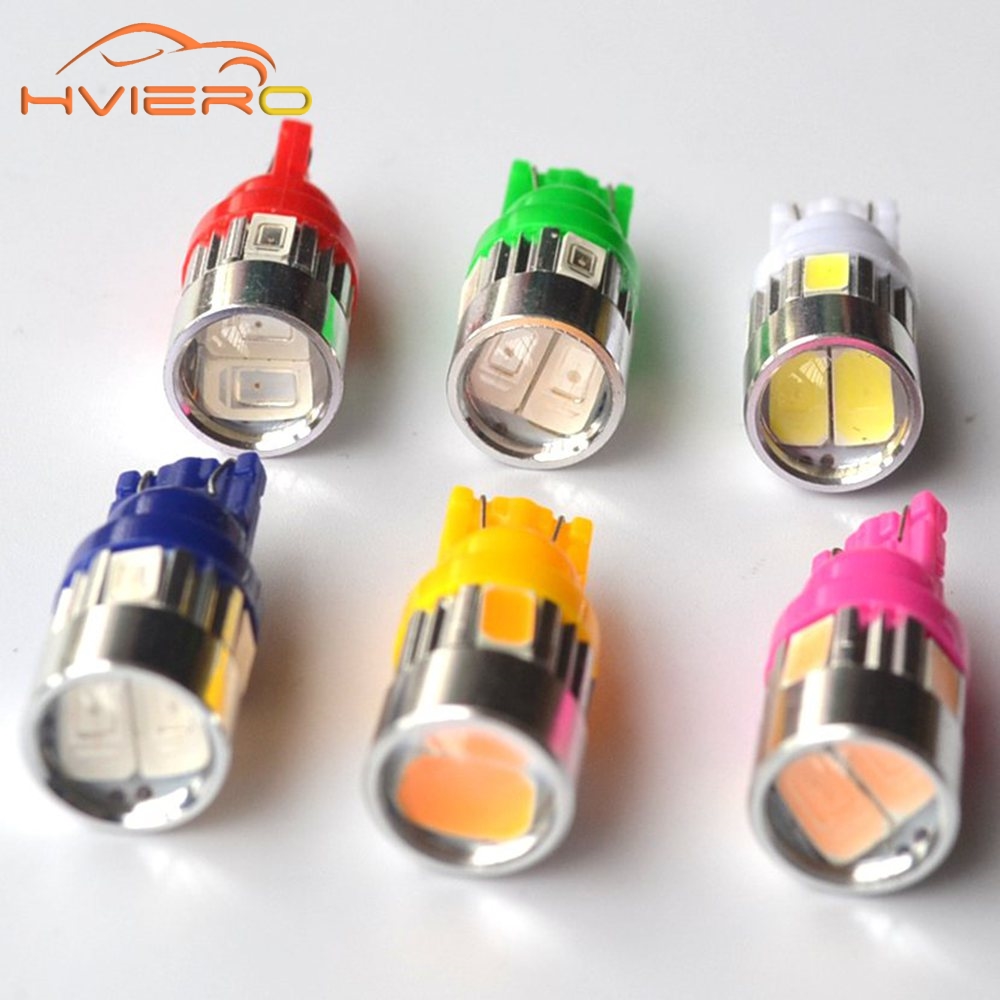 2Pcs-T10-W5W-Interior-Xenon-White-blue-red-LED-CANBUS-6SMD-5630-Lens-Projector-Solid-Aluminum-Bulbs--32571234983