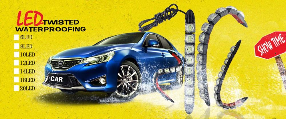 2X-12V--Universal-High-Power-12W-Bendable-12-LED-Waterproof-Flexible-DRL-Daytime-Running-Light-Fog-W-32662903590