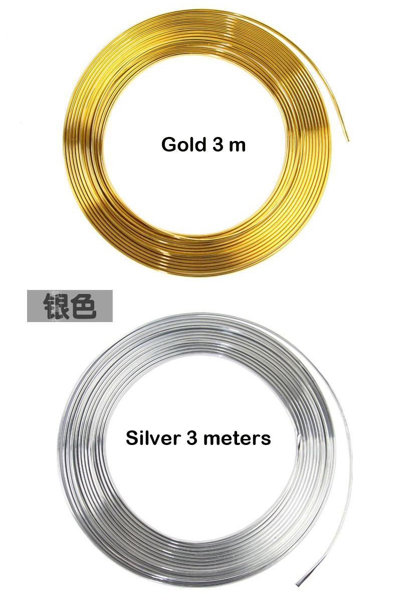 3metres-x-6MM-CHROME-TRIM-STRIP-BUMPER-AIR-VENT-GRILLE-SWITCH-RIM-MOULDING-quotUquot-STYLE-Auto-deco-32227032283
