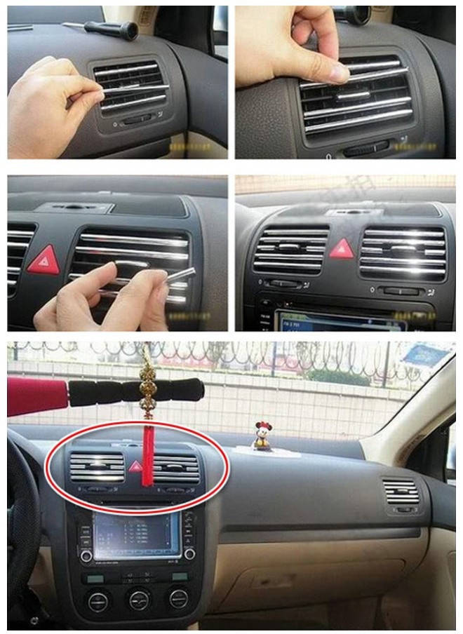 3metres-x-6MM-CHROME-TRIM-STRIP-BUMPER-AIR-VENT-GRILLE-SWITCH-RIM-MOULDING-quotUquot-STYLE-Auto-deco-32227032283