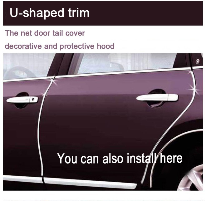 3metres-x-6MM-CHROME-TRIM-STRIP-BUMPER-AIR-VENT-GRILLE-SWITCH-RIM-MOULDING-quotUquot-STYLE-Auto-deco-32227032283