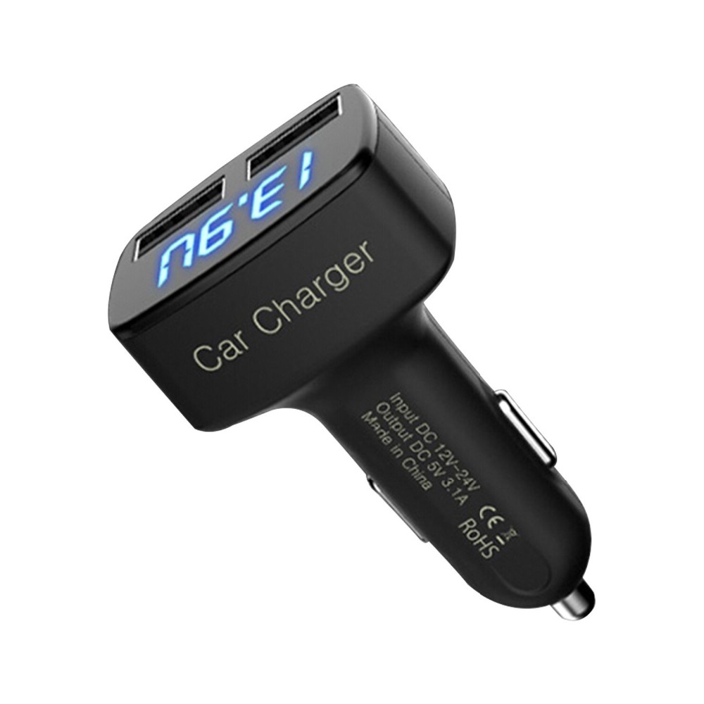 4-in-1-Car-Charger-Dual-USB-Voltmeter-Thermometer-Digital-Display--Charging--32514928913