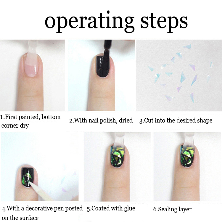 8pcspack-New-Transparent-Nail-Foils-Starry-Sky-Glitter-Nail-Art-Transfer--Sticker-Paper-4cmX120cm-ea-32558772071