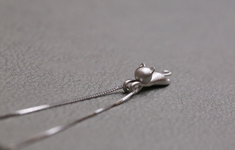 925-Sterling-Silver-Necklaces-Cats-PendantsampNecklaces-Pure-Sterling-Silver-925-Kitty-Necklace-Jewe-32376546061