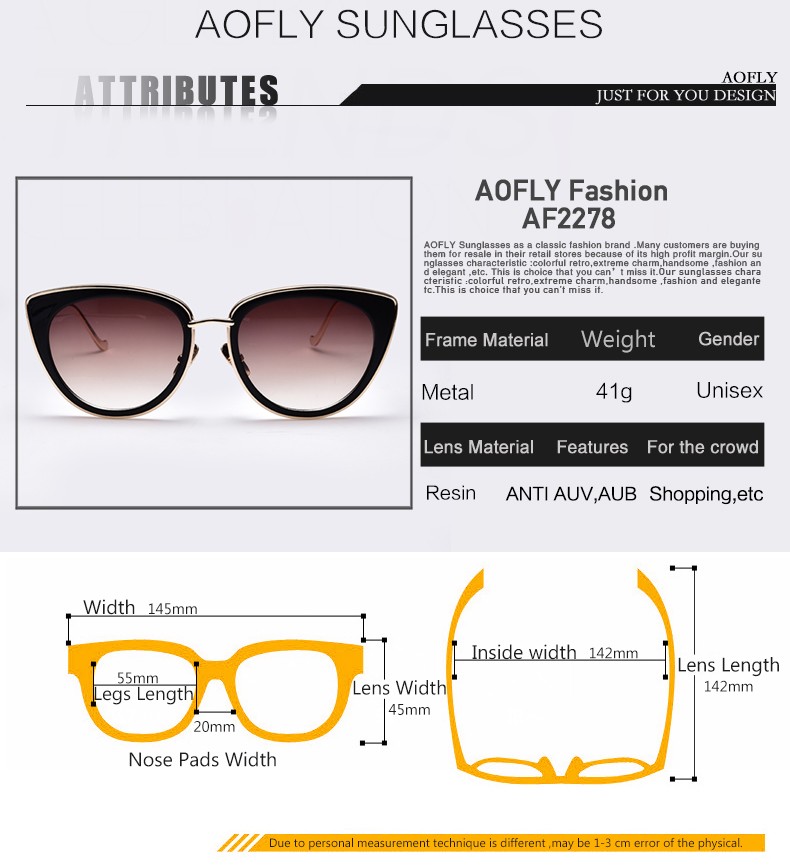 AOFLY-Metal-Frame-Cat-Eye-Women-Sunglasses-Female-Sunglasses-Famous-Brand-Designer-Alloy-Legs-Glasse-32621760682