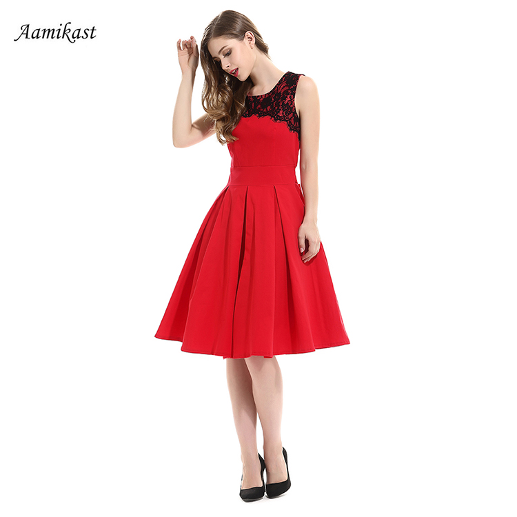 Aamikast-Women-Dresses-O-neck-Sleeveless-Elegant-Vintage-Patchwork-Party-Casual-Loose-New-Fashion-Ho-32767291250