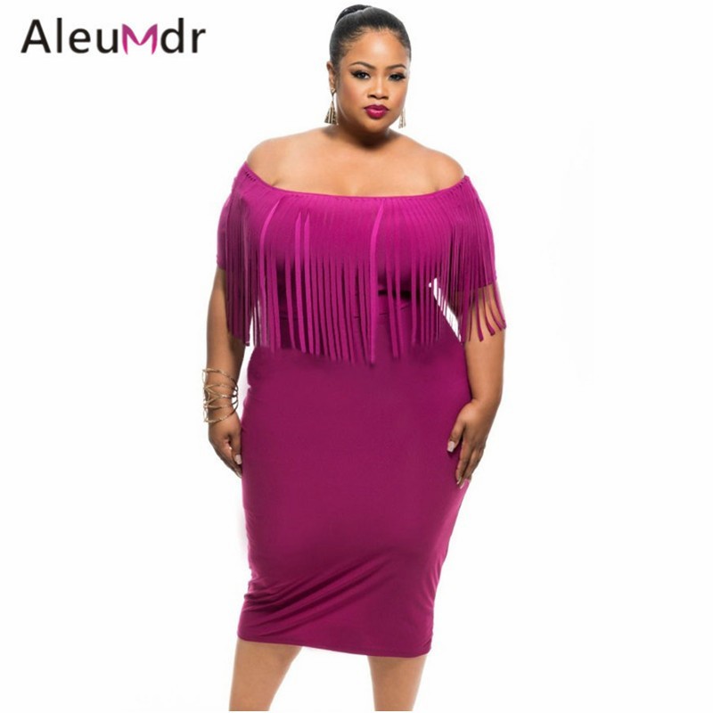 Aleumdr-Plus-Size-Women-Clothing-2017-Sexy-Off-The-Shoulder-Fringe-Tassel-Top-Summer-Midi-Dresses-LC-32655980686