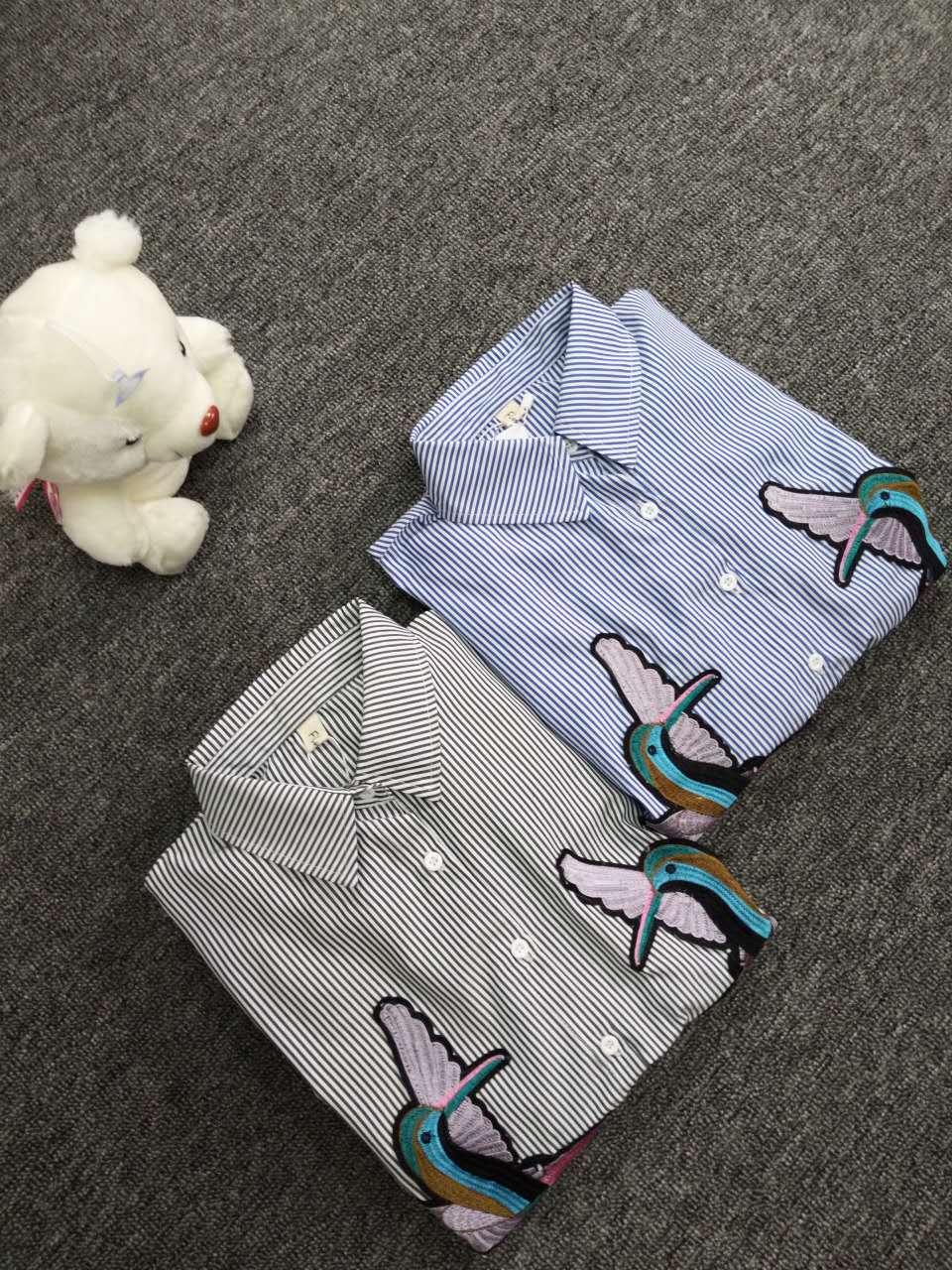 Alphalmoda-2017-New-Ruffle-Shirt-Dress-Embroidery-Bird-Appliques-Single-Breasted-Gauze-Liner-Flounce-32793065660