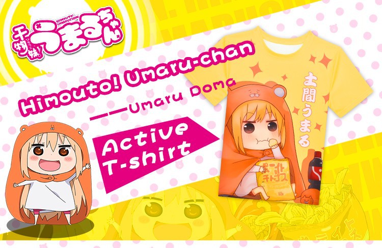 Anime-Himouto-Umaru-Chan-T-shirt-Kawaii-Polyester-T-Shirt-Summer-Active-Animation-Men-Women-Clothing-32742091493