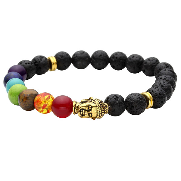Ayliss-8mm-White-Stone-Black-Lava-Beads-7-Chakra-Healing-Balance-Buddha-bouddha-Bracelet-Yoga-Reiki--32573083590