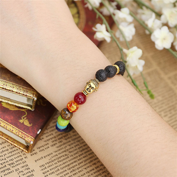Ayliss-8mm-White-Stone-Black-Lava-Beads-7-Chakra-Healing-Balance-Buddha-bouddha-Bracelet-Yoga-Reiki--32573083590