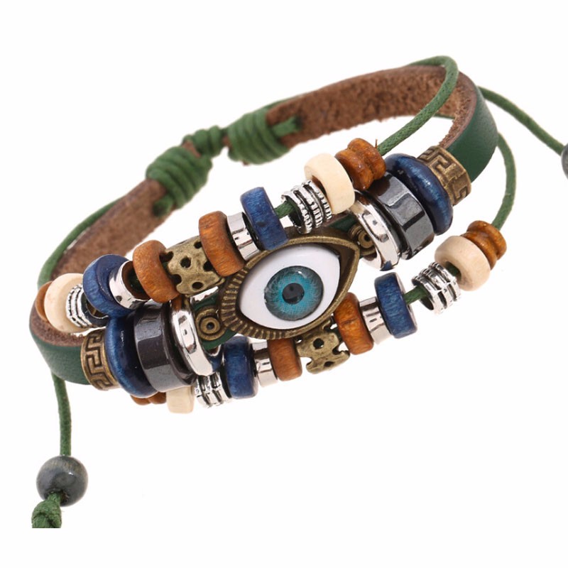 BA172-Wholesale-Handmade-6-Color-Turkish-Evil-Eye-Leather-Adjustable-Bracelet-Wristband-Jewelry-Bijo-32253705550